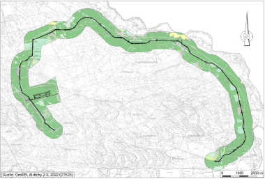 Lage der Vorhaben Neubau Platzrandstraße und Verlegung Schießbahn Granatmaschinenwaffe auf dem Truppenübungsplatz Oberlausitz 